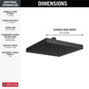 Delta 52841-BL Universal Showering Components Raincan Single Setting Showerhead, Matte Black