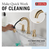 Delta 3559-CZPD-DST Trinsic Two Handle Widespread Pull Down Bathroom Faucet, Champagne Bronze