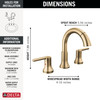 3559-CZPD-DST Trinsic Two Handle Widespread Pull Down Bathroom Faucet, Champagne Bronze
