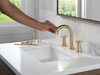 Delta 3558-CZPD-DST Trinsic Two Handle Widespread Pull Down Bathroom Faucet, Champagne Bronze