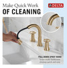 Delta 3558-CZPD-DST Trinsic Two Handle Widespread Pull Down Bathroom Faucet, Champagne Bronze