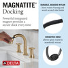 Delta 3558-CZPD-DST Trinsic Two Handle Widespread Pull Down Bathroom Faucet, Champagne Bronze
