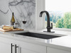 Delta 1993LF-BL Pivotal Single Handle Bar Faucet, Matte Black