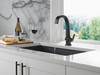 Delta 1993LF-BL Pivotal Single Handle Bar Faucet, Matte Black