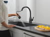 9183T-BL-DST Mateo Single Handle Pull Down Kitchen Faucet with Touch2O and ShieldSpray Technologies, Matte Black