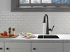 9982T-BL-DST Emmeline Single Handle Pull Down Bar or Prep Faucet with Touch2O Technology, Matte Black