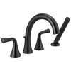 T4733-BL Kayra Delta Kayra Roman Tub Trim with Hand Shower, Matte Black