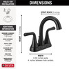 2533LF-BLTP Kayra Two Handle Tract Pack Centerset Bathroom Faucet, Matte Black