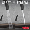 9193T-BL-DST Pivotal Single Handle Pull Down Kitchen Faucet with Touch2O Technology, Matte Black