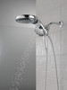 58680-PR Universal Showering Components HydroRain H2Okinetic 5-Setting Two-in-One Shower Head, Lumicoat Chrome