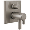 T27T999-SS-PR Pivotal TempAssure 17T Series Valve Trim with 6-Setting Integrated Diverter, Lumicoat Stainless