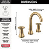 Delta 3558-CZMPU-DST Trinsic Two Handle Widespread Bathroom Faucet, Champagne Bronze