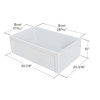 Aries 30-7/8" x 20-3/16 x 10" Fireclay underrmount farmhouse reversible roman/plain super single bowl