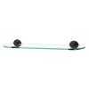 Alno Embassy A9050-24-CHBRZ 24-in Glass Shelf with Brackets Traditional in Chocolate Bronze