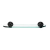 18-in Glass Shelf with Brackets Traditional in Bronze 18-in Glass Shelf with Brackets Traditional in Bronze