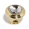 Alno Crystal C211-CLR/GLD Traditional Knob in Gold