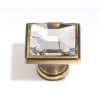 Alno Crystal C212-CLR/PA Traditional Knob in Polished Antique