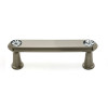 Alno Crystal C214-3-SN Pull Traditional in Satin Nickel