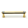 Alno Crystal C214-4-PB Pull Traditional in Polished Brass