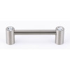 Alno Contemporary Crystal C715-35-SN Crystal Pull Modern in Satin Nickel