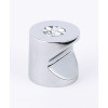 Alno Contemporary Crystal C823-1-PC Crystal Knob Modern 1-in in Polished Chrome