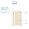 Transolid EWKX363696-38 Expressions 36" X 36" X 96" 6-Piece Shower Wall Kit with Extension Kit, In Bisque