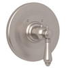 Rohl A4914LMSTN Trim Plate without Volume Control with Metal Lever Handle, Satin Nickel