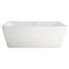 Freestanding Tub Overflow Cover and Drain Kit in Brushed Nickel