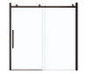 56.5 to 59in x 59in Frameless Slider Tub Door with Clear Glass, in Dark Bronze 56.5 to 59in x 59in Frameless Slider Tub Door with Clear Glass, in Dark Bronze
