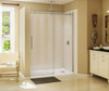 56.5 to 59in x 78.75in Frameless Slider Alcove Shower Door with Clear Glass, in Brushed Nickel 56.5 to 59in x 78.75in Frameless Slider Alcove Shower Door with Clear Glass, in Brushed Nickel