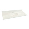 61-in x 22-in 28-Pack Bathroom Vanity Top in White on White