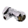 1/2" x 3/8" Compression Lead Free Angle Stop in Chrome Plated Finish 1/2" x 3/8" Compression Lead Free Angle Stop in Chrome Plated Finish