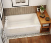 60in x 30in x 18in Rectangular Acrylic Alcove Soaking Bathtub with Left Hand Drain, Integrated Tiling Flange and Skirt, in White 60in x 30in x 18in Rectangular Acrylic Alcove Soaking Bathtub with Left Hand Drain, Integrated Tiling Flange and Skirt, in White