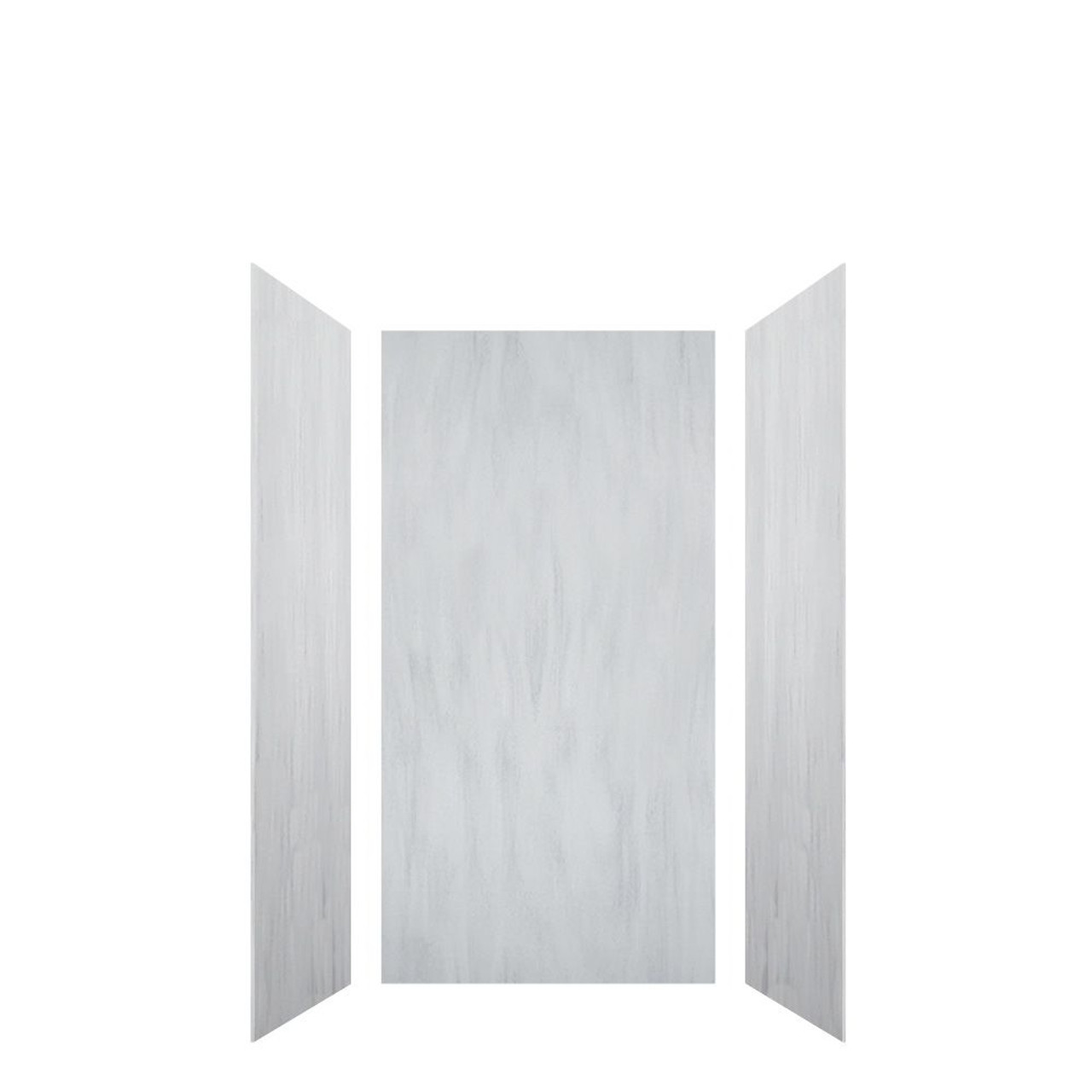 Transolid LWK363672-190 Lusso 36-in x 36-in x 72-in Glue to Wall 3-Piece Shower Wall Kit, Bellanca