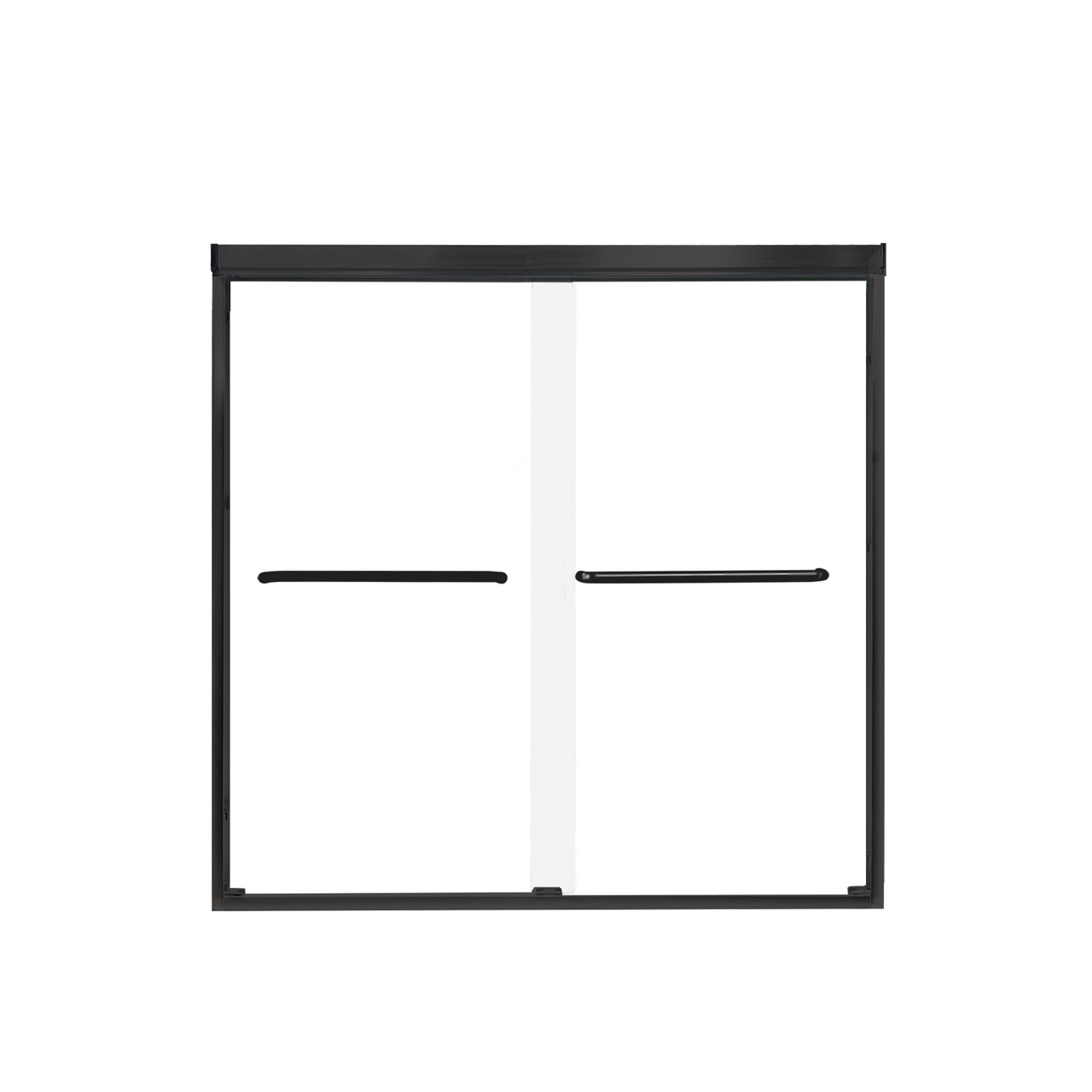 KTAE6036L-31MB 60-in x 36-in x 92-in 6-Piece Glue-on Expressions Shower/Tub Kit with Door and Accessories, White/Matte Black