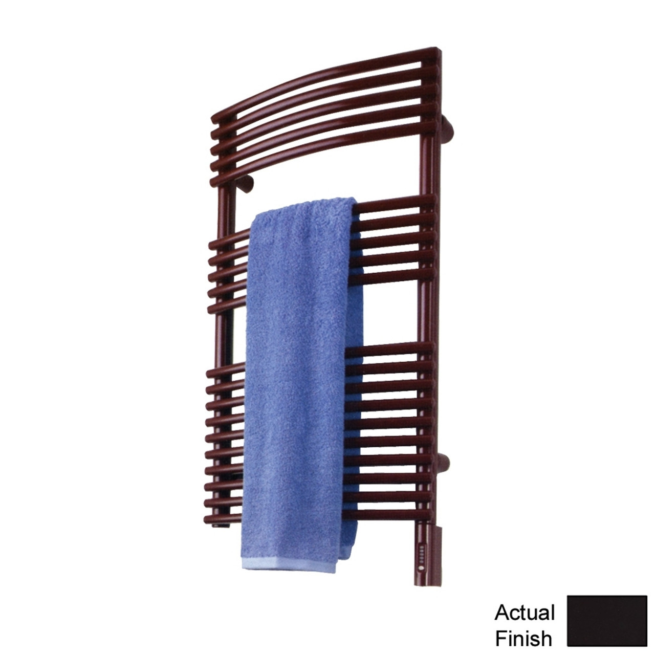 Electric Towel Radiator Plug-In 34-in H x 20-in W Gray Brown