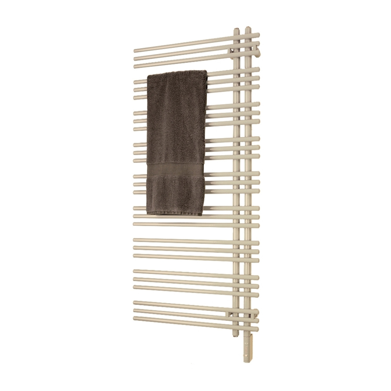 Electric Towel Radiator Plug-In Right-Hand 69-in H x 23-in W Almond