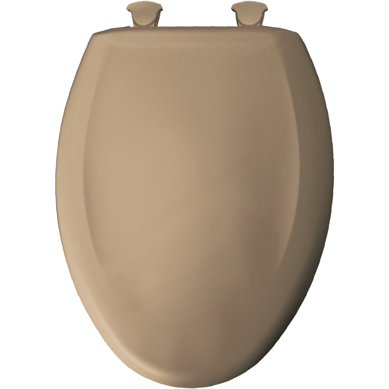 Plastic Elongated Slow-Close Toilet Seat in Sand Plastic Elongated Slow-Close Toilet Seat in Sand