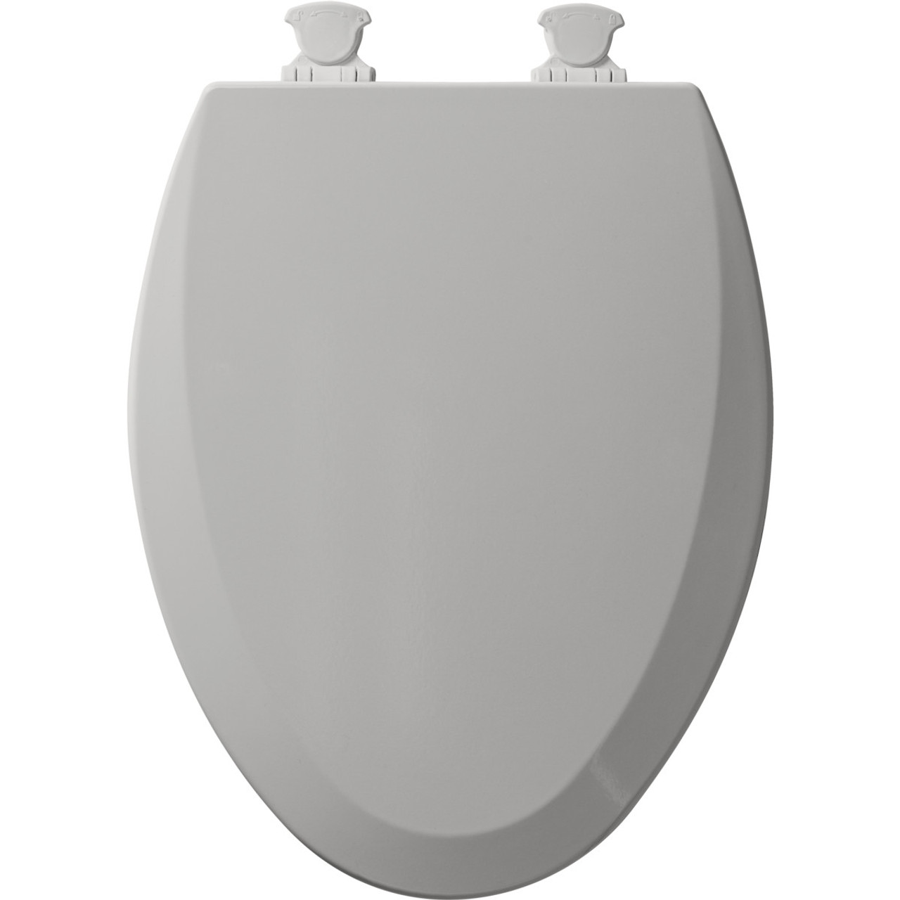 Wood Elongated Toilet Seat in Silver Wood Elongated Toilet Seat in Silver