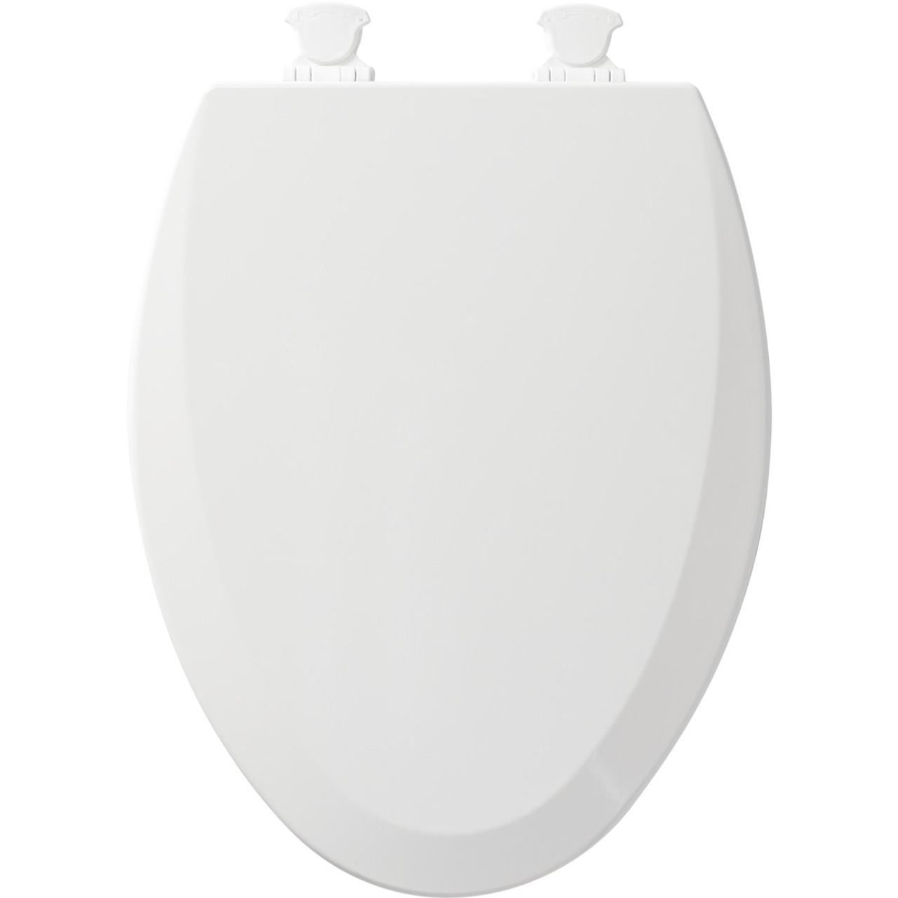 Wood Elongated Toilet Seat in Cotton White Wood Elongated Toilet Seat in Cotton White