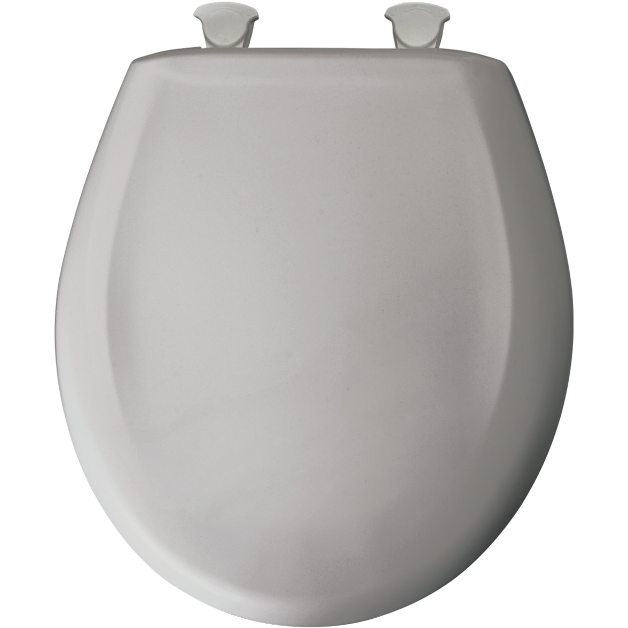 Plastic Round Slow-Close Toilet Seat in Silver Plastic Round Slow-Close Toilet Seat in Silver
