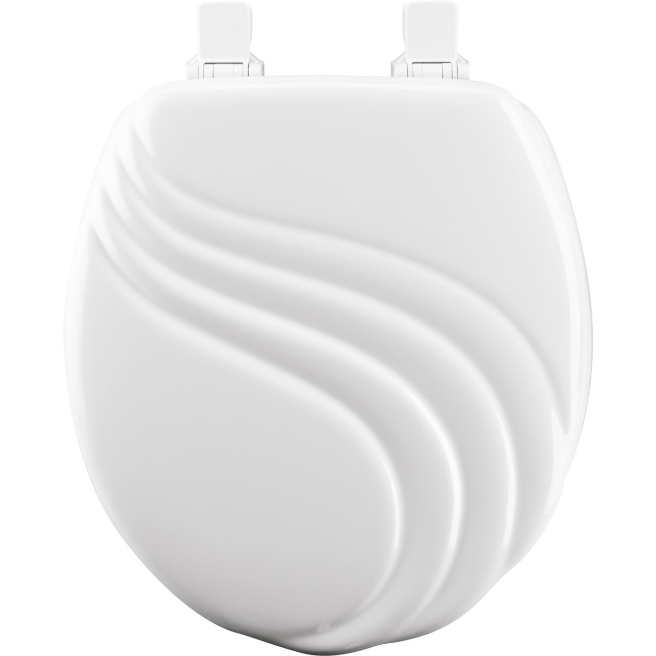 Mayfair 27EC 000 Wood Round Toilet Seat in White Mayfair 27EC 000 Wood Round Toilet Seat in White