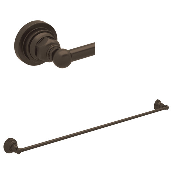 Rohl ROT1/30TCB 30-in Wall Mount Single Towel Bar, Tuscan Brass