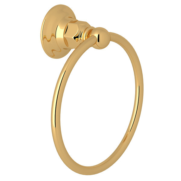 Rohl ROT4IB Wall Mount Towel Ring, Italian Brass
