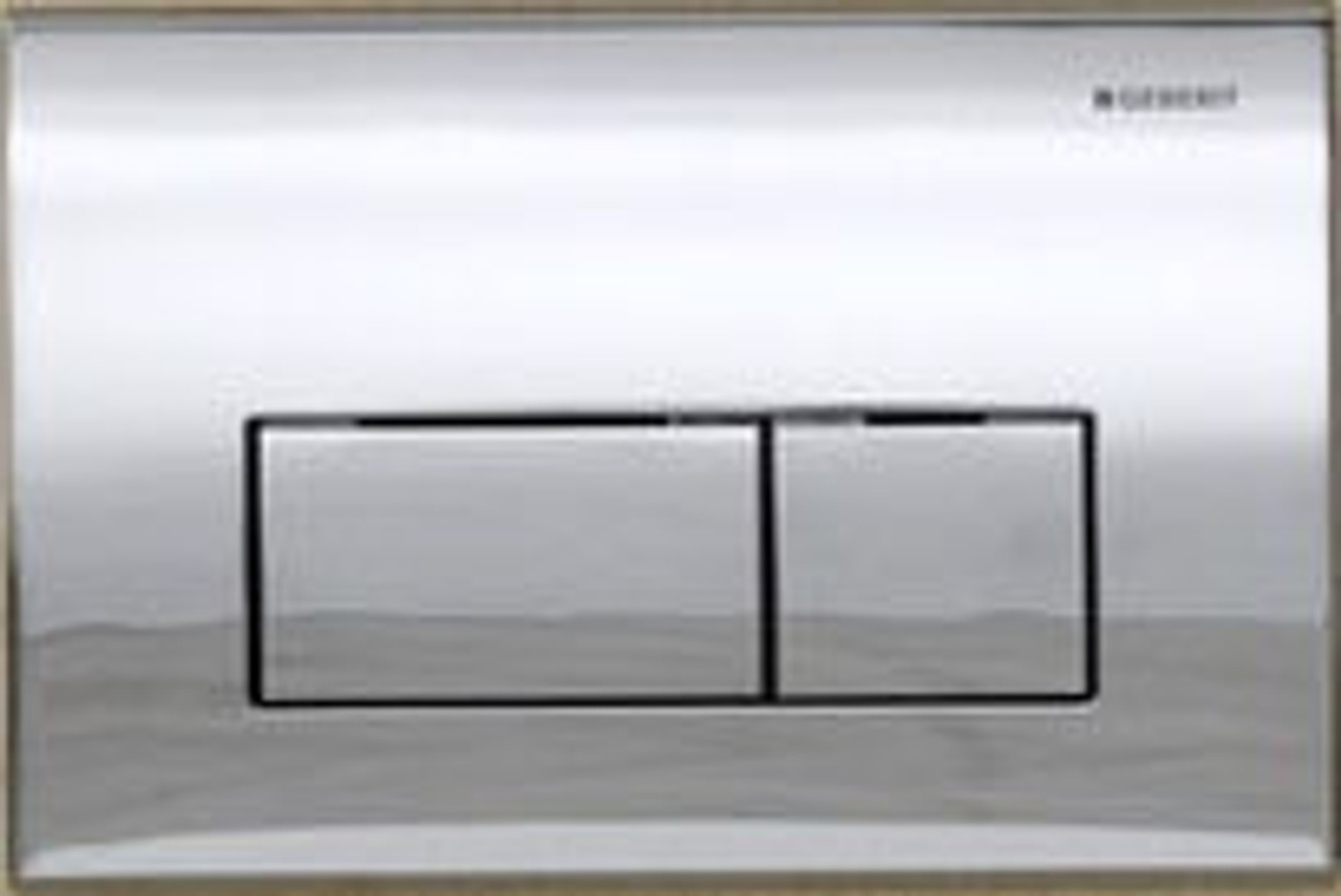 Dual-Flush Actuator Plate from the Kappa 50 Series in Polished Chrome Dual-Flush Actuator Plate from the Kappa 50 Series in Polished Chrome