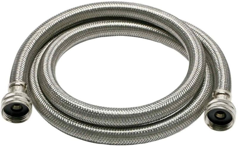 Braided Stainless Steel 72-in High Efficiency Washing Machine Connector with 3/4-in Hose Fitting x 3/4-in Hose Fitting
