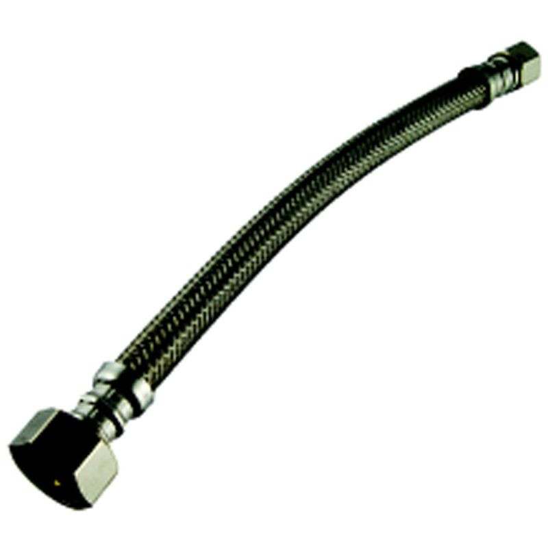 Braided Stainless Steel 30-in Faucet Connector with 1/2-in I.P. Female Straight Thread x 1/2-in I.P. Female Straight Thread