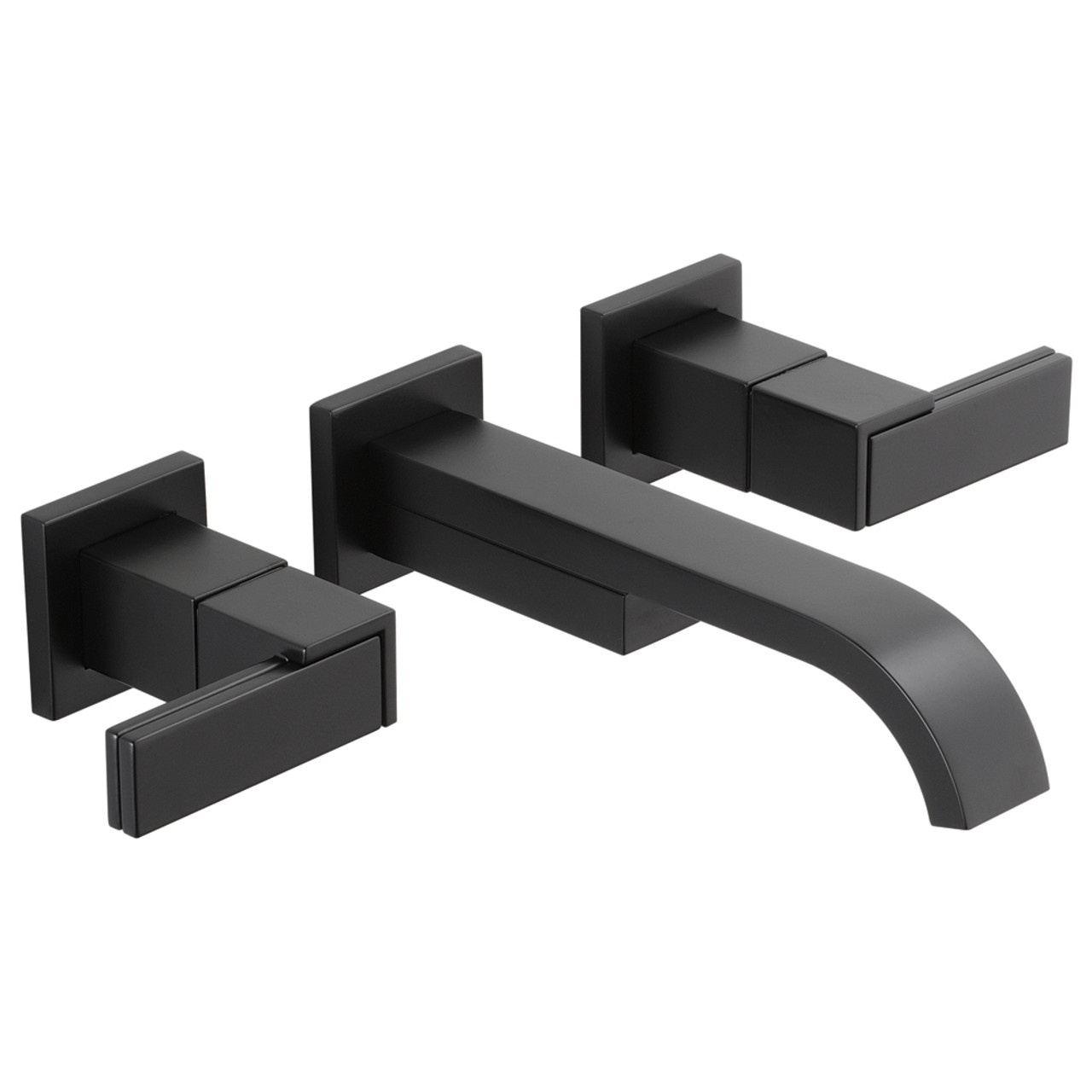 65880LF Wall Mount Bathroom Faucet with Lever Handles in Matte Black 65880LF Wall Mount Bathroom Faucet with Lever Handles in Matte Black