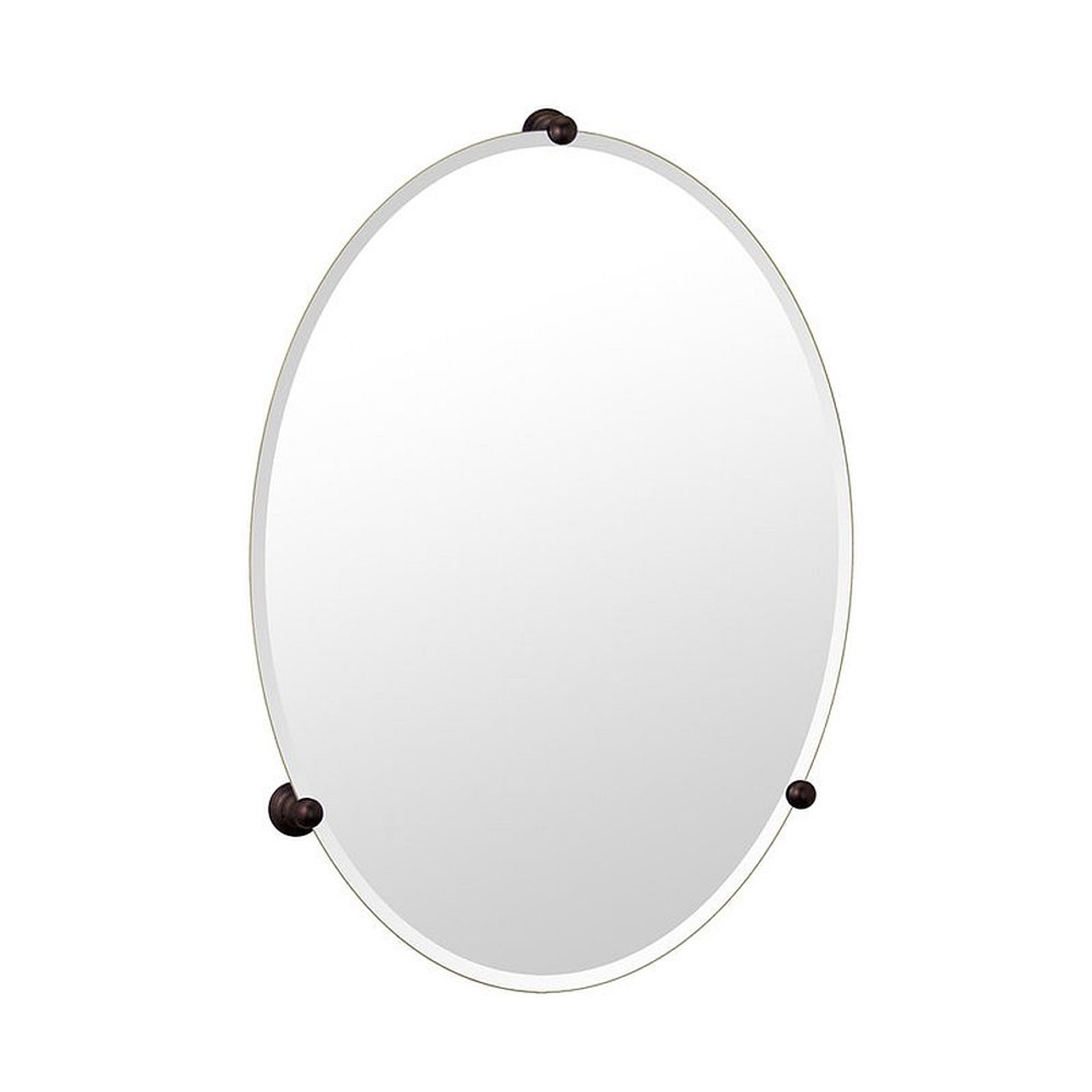 Large Oval Mirror in Brushed Bronze Large Oval Mirror in Brushed Bronze