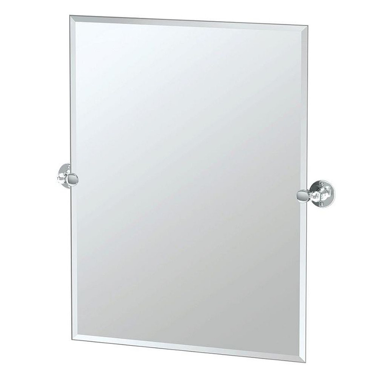 27-1/2inW X 31-1/2inH Wall-Mounted Frameless Rectangular Mirror in Chrome 27-1/2inW X 31-1/2inH Wall-Mounted Frameless Rectangular Mirror in Chrome